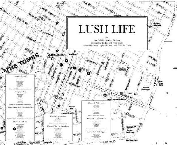 poster for "Lush Life: Chapter Eight: 17 Plus 25 Is 32" Exhibition
