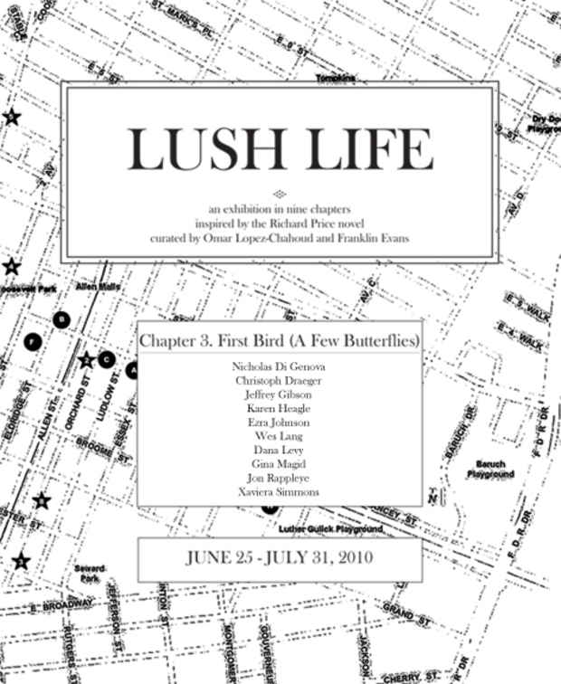poster for "Lush Life: Chapter 3: First Bird (A Few Butterflies)" Exhibition