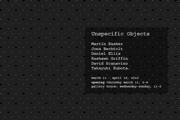 poster for "Unspecific Objects" Exhibition