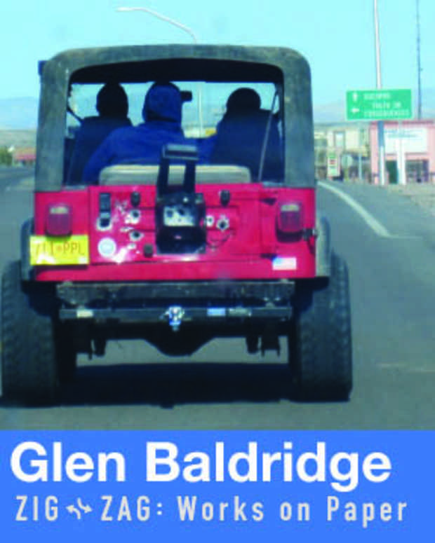 poster for Glen Baldridge "Zig-Zag: Works on Paper"