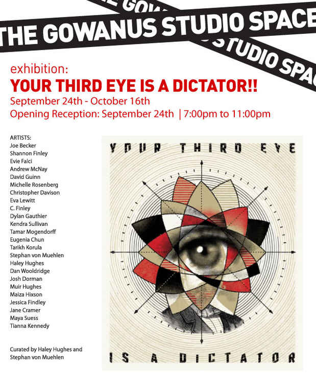poster for "Your Third Eye is a Dictator" Exhibition