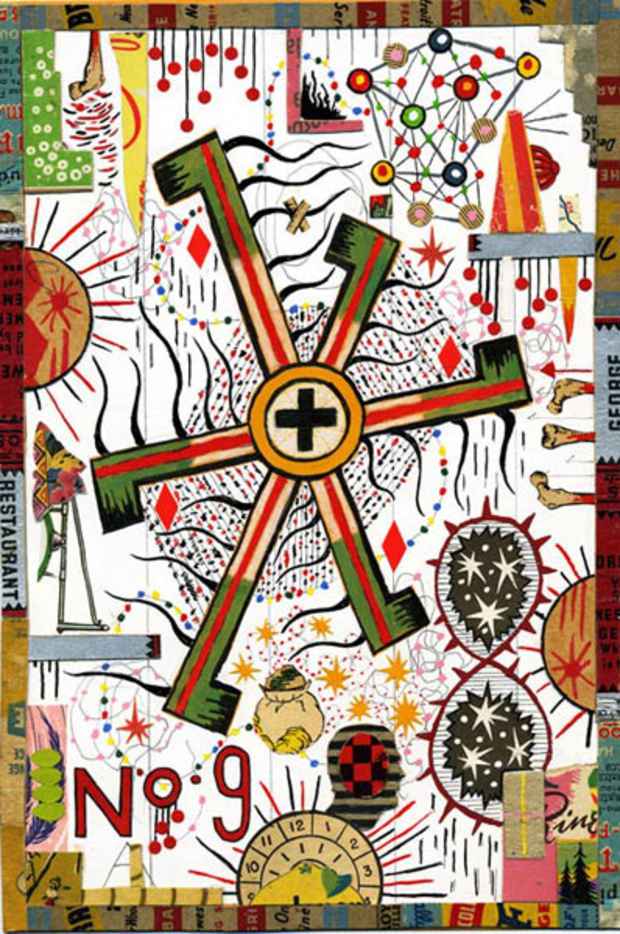 poster for Tony Fitzpatrick "Drawings for Crazy Horse"