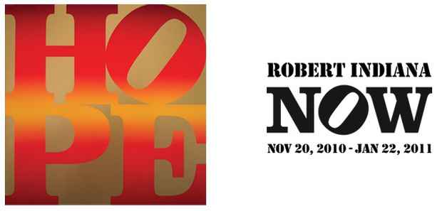poster for Robert Indiana "NOW"