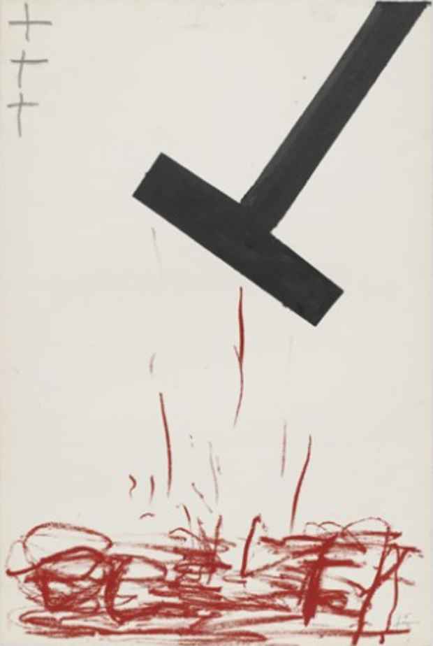 poster for Antoni Tàpies "Recent Paintings and Works on Paper"