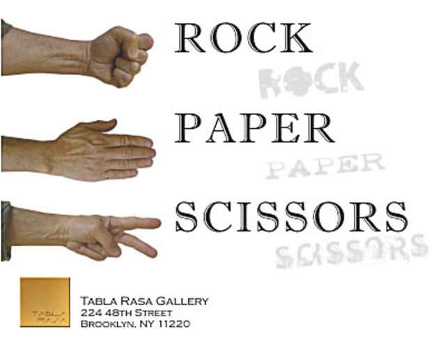 poster for "Rock Paper Scissors" Exhibition