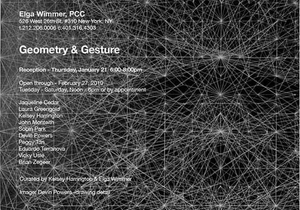 poster for "Geometry & Gesture" Exhibition