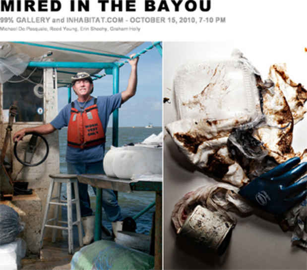 poster for "Mired in the Bayou" Exhibition