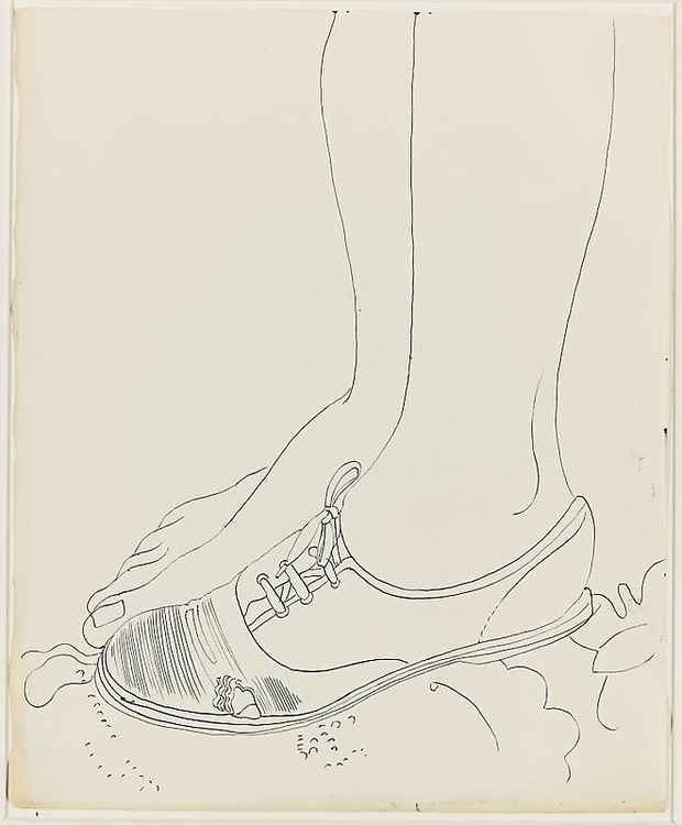 poster for Andy Warhol "Still Lifes and Feet, 1956-1961"