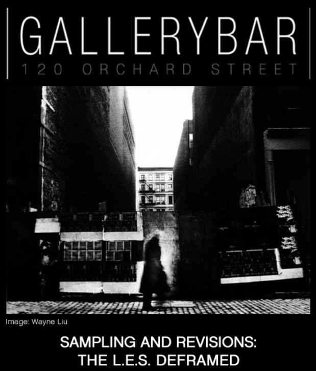 poster for "Sampling and Revisions: The L.E.S. Deframed" Exhibition