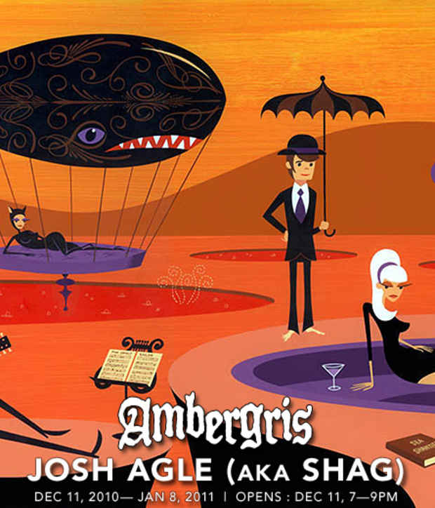 poster for Josh Agle "Ambergris"