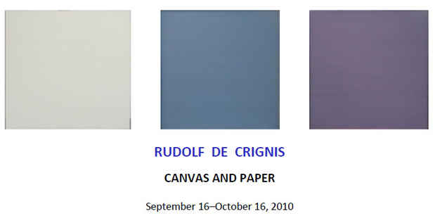 poster for Rudolf de Crignis "Canvas and Paper"