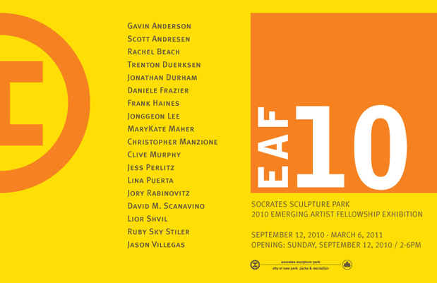 poster for EAF10: 2010 Emerging Artist Fellowship Exhibition