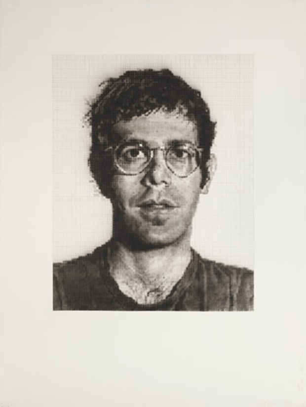poster for Chuck Close "Drawings of the 1970s"