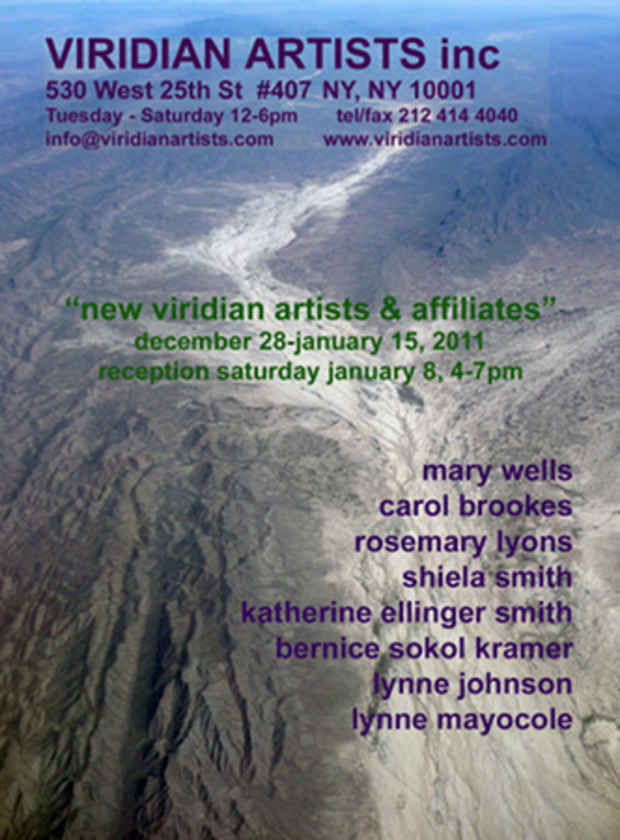 poster for "New Viridian Artists and Affiliates" Exhibition