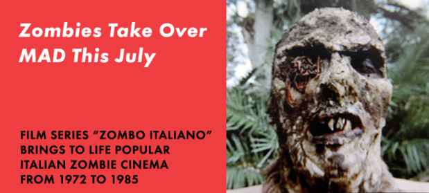 poster for "Zombo Italiano: The Italian Zombie Film Movement, 1972-1985" Film Program