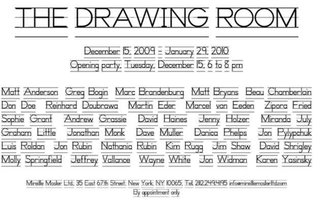 poster for "The Drawing Room" Exhibition