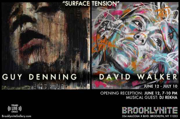 poster for Guy Denning and David Walker "Surface Tension"