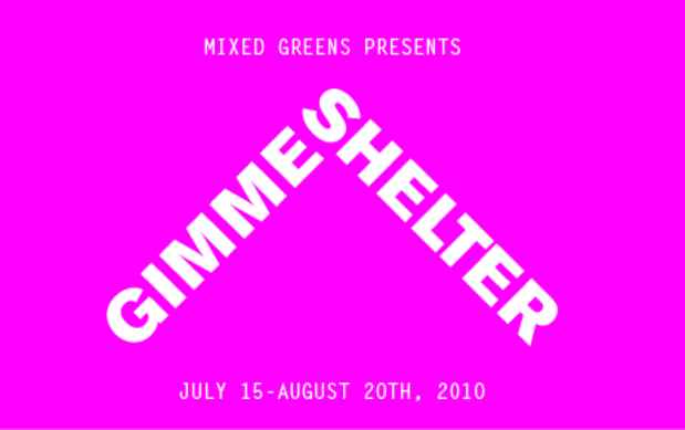 poster for "Gimme Shelter" Exhibition