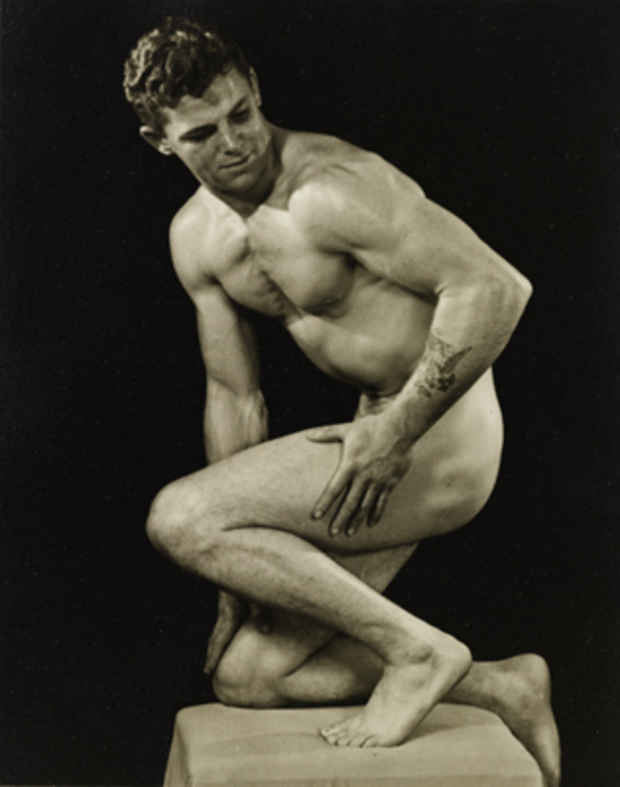 poster for "Posed: Physique Photography from the 1940s, '50s and '60s" Exhibition