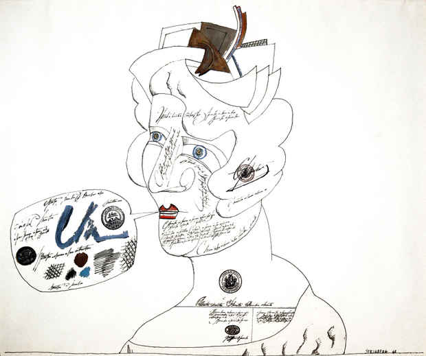 poster for Saul Steinberg "Works from the 50's - 80's"