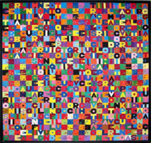 poster for Alighiero Boetti and Jay Heikes Exhibition