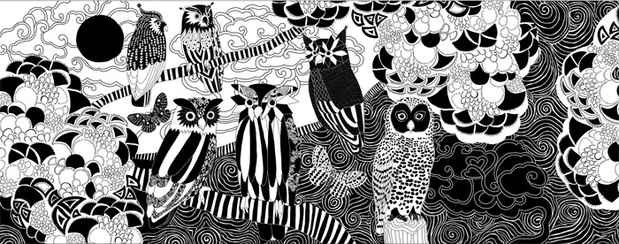 poster for Lisa Grue "Owls Have More Fun"