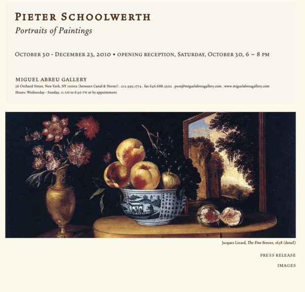 poster for Pieter Schoolwerth "Portraits of Paintings"