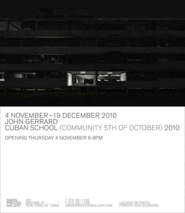 poster for John Gerrard "Cuban School (Community 5th of October)"