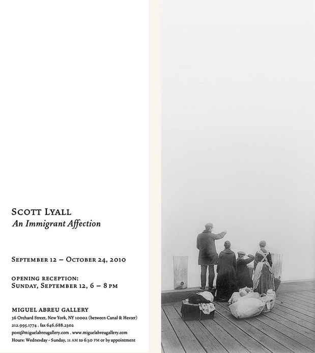 poster for Scott Lyall "An Immigrant Affection"