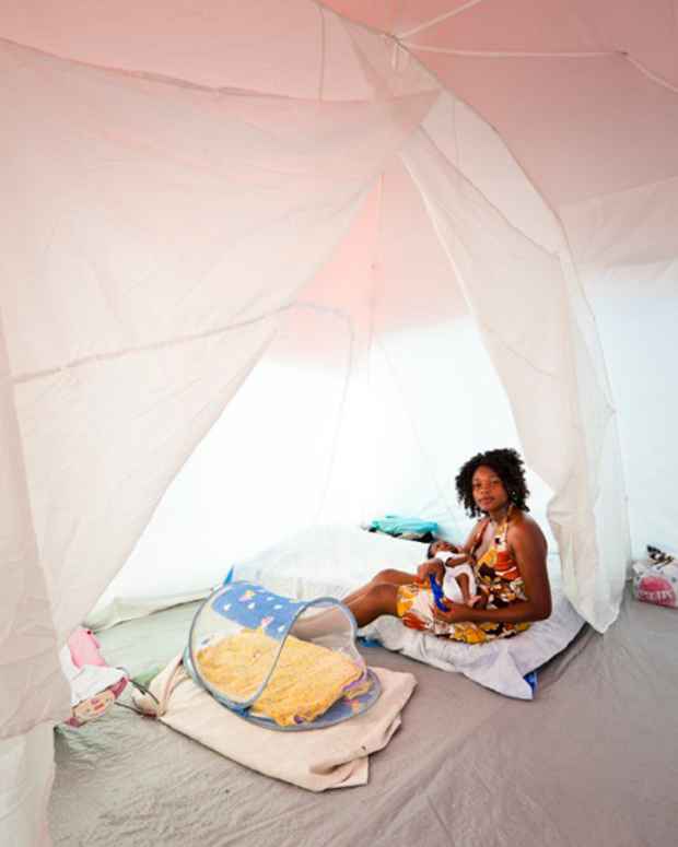 poster for Wyatt Gallery "Tent Life Haiti"
