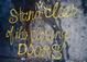 poster for "Stand Clear of The Closing Doors" Exhibition