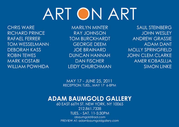 poster for "Art on Art" Exhibition