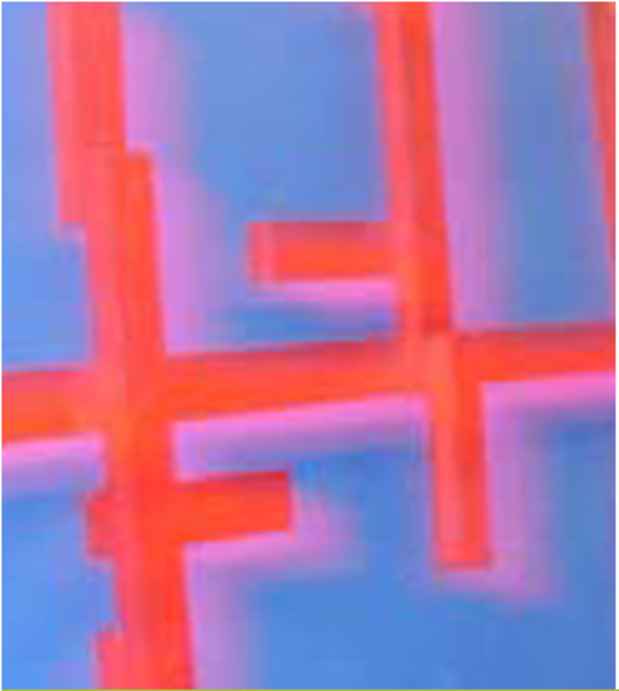 poster for Bernard Stote "Red & Blue x,y,z"
