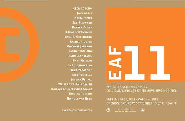 poster for "EAF11: 2011 Emerging Artist Fellowship Exhibition"