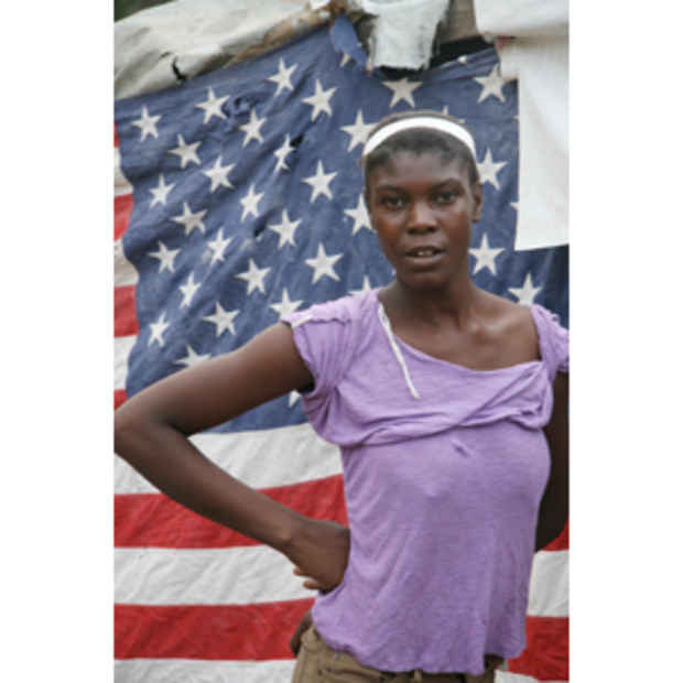 poster for Regine Romain "Portraits for Self Detemining Haiti"