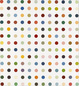 poster for Damien Hirst "The Complete Spot Paintings 1986-2011"