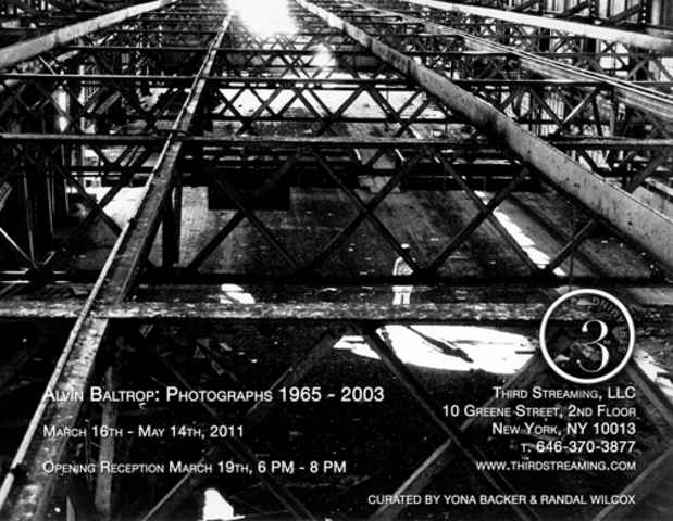 poster for Alvin Baltrop "Photographs 1965 – 2003"