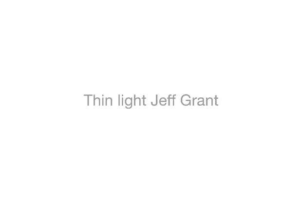 poster for Jeff Grant "Thin Light"