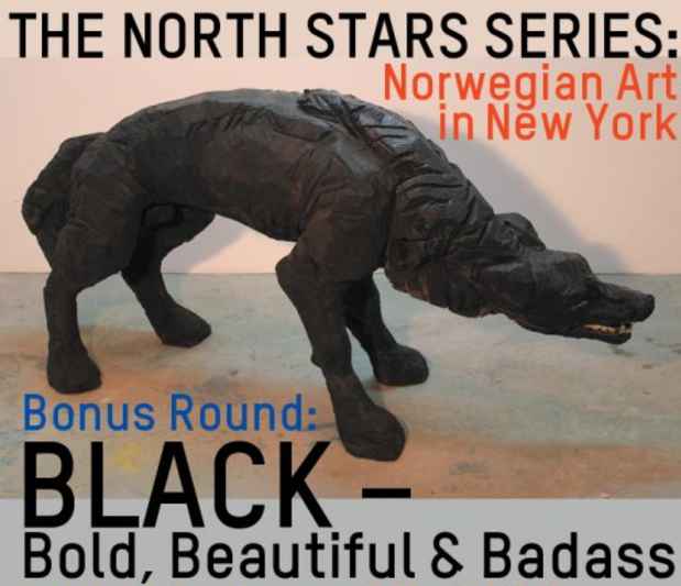 poster for "Black, The North Stars Series: Contemporary Norwegian Art in NYC" Exhibition
