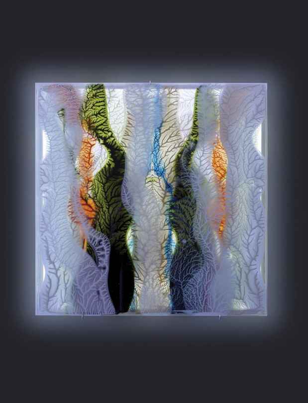 poster for Peter Bynum "Illuminated Paintings on Glass"