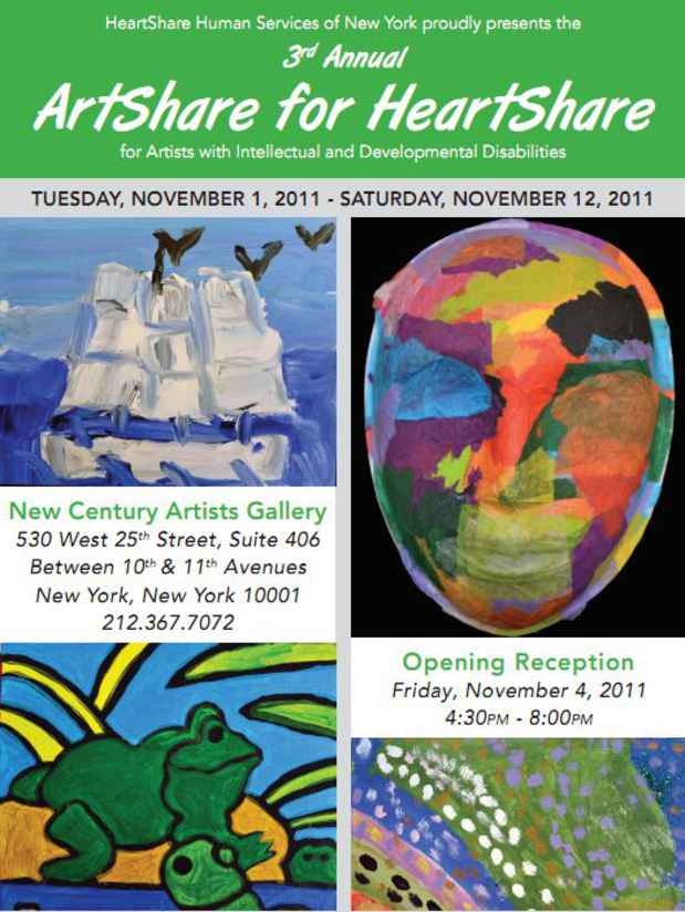 poster for "3rd Annual Artshare for Heartshare" Exhibition