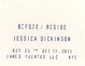 poster for Jessica Dickinson "Before/Beside"