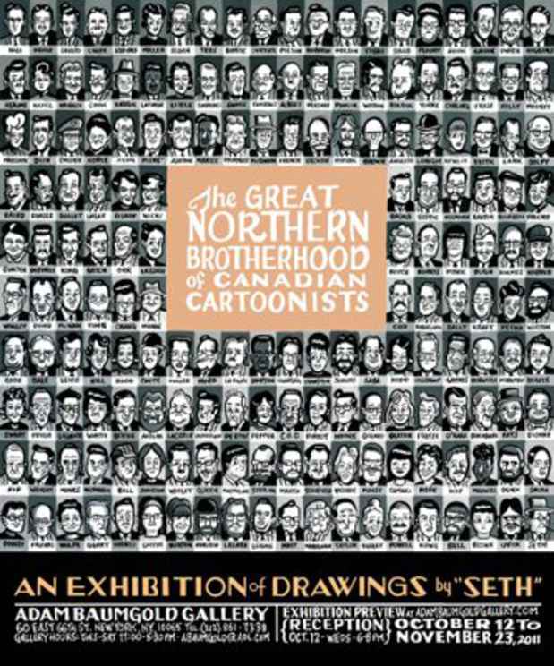 poster for Seth "The Great Northern Brotherhood of Canadian Cartoonists"