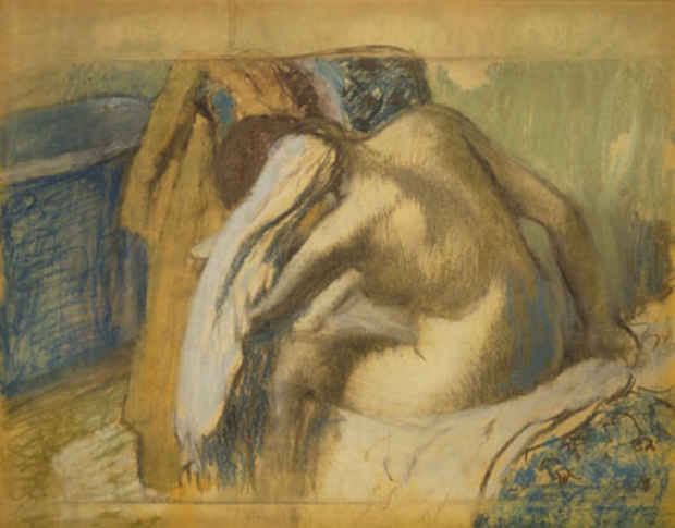 poster for Edgar Degas and Pierre Bonnard "Four Bathers"