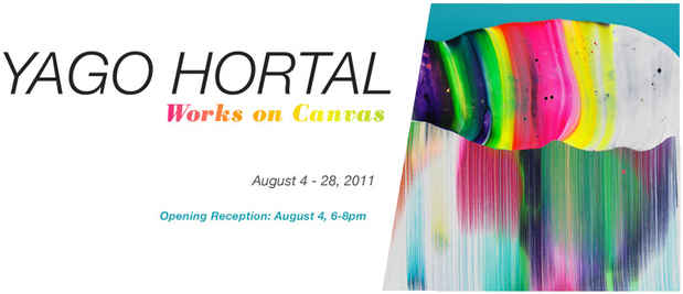 poster for Yago Hortal "Works on Canvas"