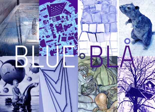 poster for "Blue, The North Starts Series: Contemporary Norwegian Art in NYC" Exhibition