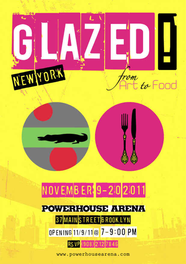 poster for "Glazed!" Exhibition
