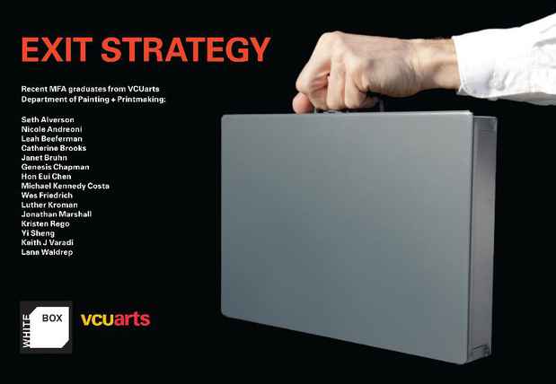 poster for "Exit Strategy" Exhibition