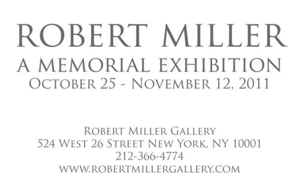 poster for "Robert Miller: A Memorial Exhibition"