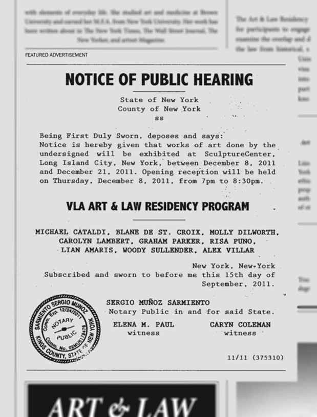 poster for "Notice of Public Hearing" Exhibition